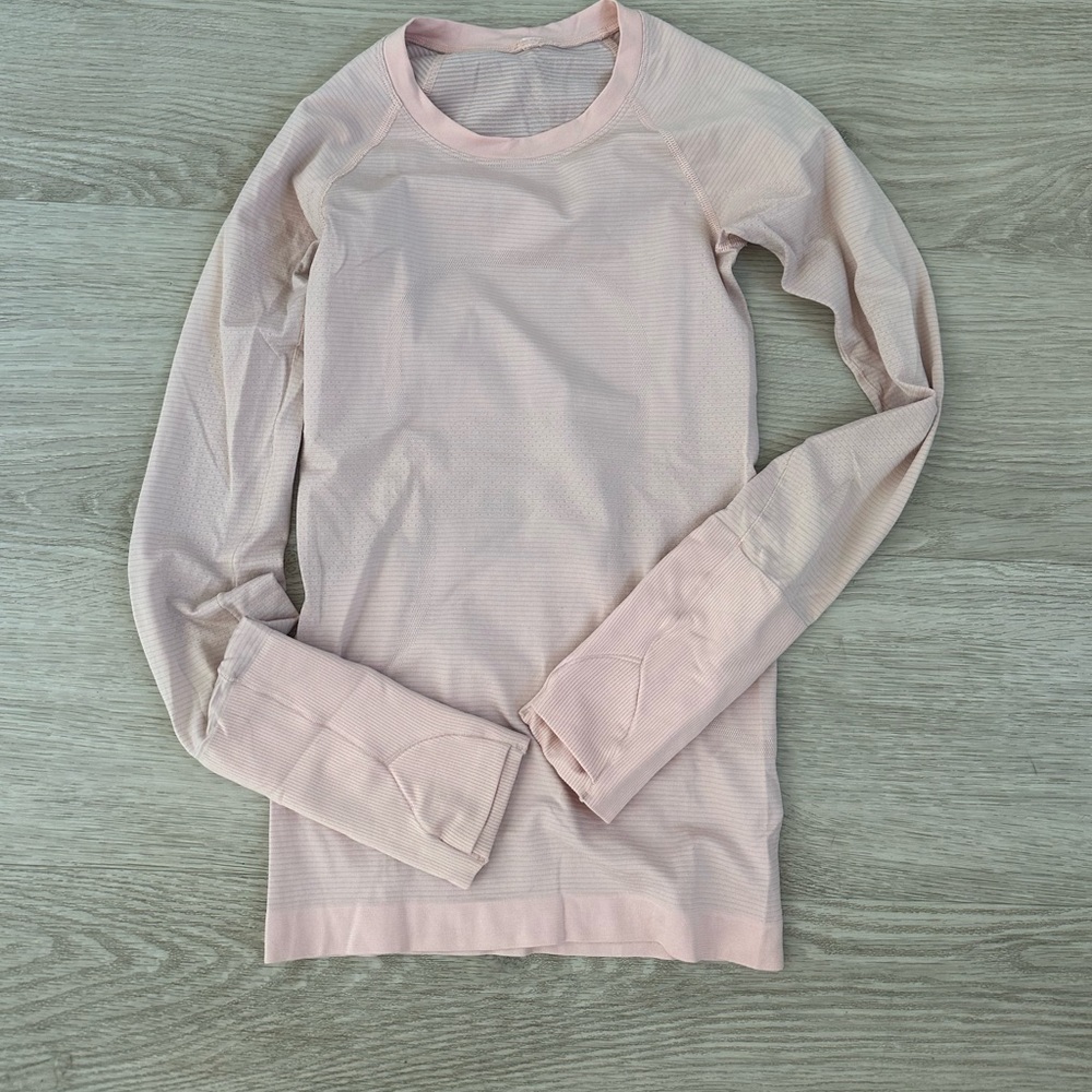 lululemon pink long sleeve swiftly tech